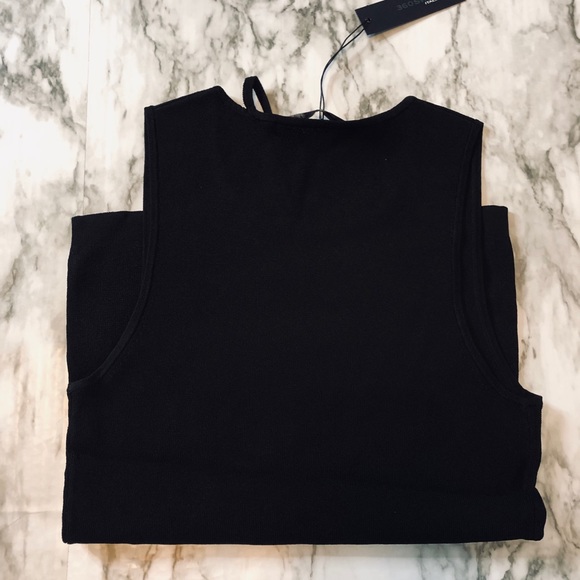 360 Cashmere | black double strap tank  M - Picture 6 of 6